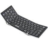 eSynic Faltbare Mini-Bluetooth-Tastatur (Deutsch) Drahtlose Tragbare Kabellose...