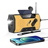 Kurbelradio mit Handyladefunktion Solar, KINGONE Radio Kurbel Notfall mit AM/FM,...