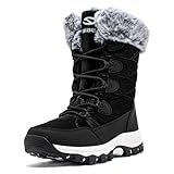 CLYCTIP Warm Gefüttert Winterschuhe Damen Schneestiefel Wasserdicht Outdoor...