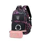 Asge Schulrucksack Mädchen Teenager Rucksack Maedchen Coole Schule Daypacks Kinder...