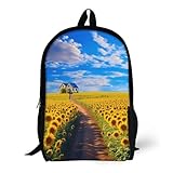 SORECI Sonnenblume Kindergartenrucksack Wasserdicht Rucksäcke Blume 3D Pattern Kinder...