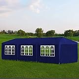 Partyzelt 3x9 m Blau, Artikelfarbe-Blau