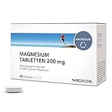 Medicom - Magnesium 200 mg Brausetabletten, Muskelfunktion, Stärk Herzmuskel,...