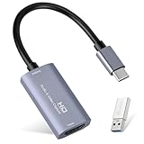 Video Capture Karte, Guermok USB 3.0 HDMI zu USB C Audio Capture Karte, 4K 1080p60fps...