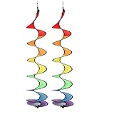 QoFina 2 St. Buntes Windspiel Wind Spinner Zelt UV-beständig und Wetterfest,...