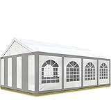 TOOLPORT Hochwertiges Partyzelt 4x8 m Pavillon Zelt ca. 240g/m² PE Plane...