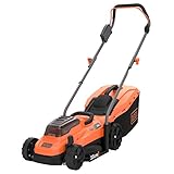 Black+Decker Akku-Rasenmäher BCMW3318N (betrieben mit 2x 18V Akkus, 33 cm Schnittbreite,...