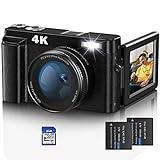 Digitalkamera,Jumobuis 4K 48MP Autofocus Fotokamera mit 32GB Speicherkarte 16X...