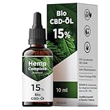 Bio CBD Öl 15% Vollspektrum - Bio Hanf CBD Tropfen mit 1.500 mg Cannabidiol -...