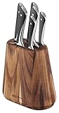 Jamie Oliver by Tefal K267S7 7-teiliger Messerblock | 6 Küchenmesser + Holz | hohe...