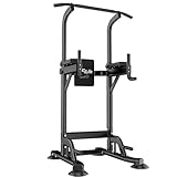 DH FitLife Power Tower Dip Station | Sport Geräte mit Klimmzugstange, Dip...