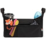 Kinderwagen Organizer mit Getränkehalter & ausfaltbarer Netztasche –...