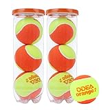 LITIAN Orange Tennisball für Anfänger, Kinder, Strandtennis, Hunde (orange, 2 Dosen)