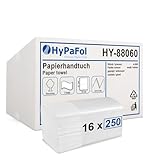 Hypafol Papierhandtücher 4000 Blatt | weiß | 2-lagig, 24x21 cm | praktischer...