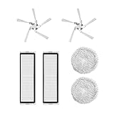 Zemily 6-teiliges Set für W10 Staubsaugerroboter, waschbar, HEPA-Filter, Wischtuch,...