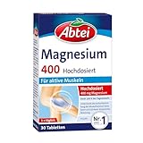 Abtei Magnesium 400 - hochdosiertes Magnesium - für aktive Muskeln - laborgeprüft,...