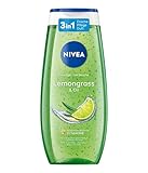 NIVEA Lemongrass & Oil Duschgel (250 ml), pH-hautneutrale Pflegedusche mit belebendem...