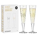 Ritzenhoff 6031003 Champagnerglas 200 ml – Serie Goldnacht Duett 2022 2x...