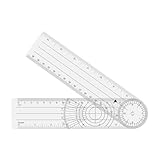 Catelves Winkelmesser, Goniometer Physiotherapie, PVC Medizinischer Winkelmesser 360°...