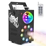 SEBRUANC Nebelmaschine, 700W LED Licht Discokugel Nebelmaschine mit...