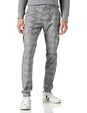 Urban Classics Herren AOP Glencheck Cargo Jog Pants Hose, Mehrfarbig (White/Black 01248),...