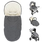 Zamboo 2in1 Universal-Fleece-Fußsack Sitzauflage und Fußsack mit Kapuze für Babyschale,...