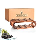 WINE&DINE Weinregal Holz 6 Flaschen | Ultra-[Stabil] | Weinflaschenhalter klein...