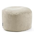 mokebo® Pouf, Hocker o. Sitzhocker aus Cord 30x50 cm 'Der Faule Lenz',...