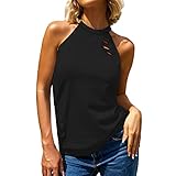 OIUHJN Kleid Mit Ausschnitt Sexy Damen Neckholder Tanktops Sommer locker Tank ärmellos...