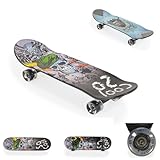 Byox Skateboard 28 Zoll ABEC-7 Aluminium PU-Leuchträder LED Deckgröße 71 x 20 cm,...