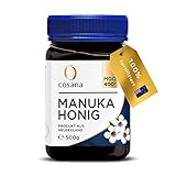 Cosana Manuka Honig 400 MGO + 500g – 100% Pur - Abgefüllt, versiegelt und zertifiziert...