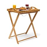 Relaxdays Tabletttisch, Natur, 63,5 x 55 x 35 cm