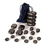 WellTouch Hot Stone Massage Set | 20 Basalt Massagesteine| Optimal als Hot Stone...