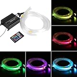 AYNEFY Glasfaser LED Licht 16W RGBW Sternenhimmel Lampe mit Fernbedienung 2m 150...