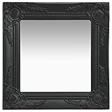 Xichuzi Wandspiegel im Barock-Stil 40x40 cm Schwarz, Wall Mirror, Spiegel Schlafzimmer,...