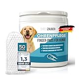 Bettersation Ohrreiniger Ohrpflege Fingerpads für Hunde & Katzen [50 Stück]-...