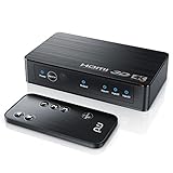 CSL - HDMI 2.0 Verteiler 4k 60Hz - 3 Port Switch mit Fernbedienung - 2.0b Ultra HD...