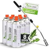 Green Camp® Unkrautvernichter inkl. Gaskartuschen - stabiler Unkrautbrenner mit...