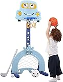 Kinder Basketballständer Höhenverstellbar von 124 bis 178 cm| Basketballanlage mit...