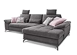 Cavadore Ecksofa Castiel mit Federkern / Großes Sofa in L-Form mit...