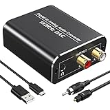 Fokky DA Wandler 192kHz DAC Konverter Digital zu Analog Audio Converter, SPDIF Koaxial...