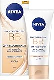 NIVEA 5in1 Tagespflege BB 24h Feuchtigkeit Heller Hauttyp LSF 20, 50 ml