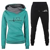 Jogginganzug Damen,Damen Sportanzug Traingsanzug Jogginganzug Set Frauen 2...