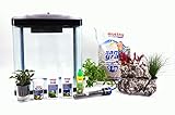 AquaOne HR-300 schwarz inklusive Dekoration Nano Aquarium Komplettaquarium...