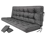 PillowPrim Graphit Sitzauflage für Hollywoodschaukel, Gartenschaukelkissen 180 cm,...