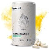 Vitamin D3 K2 Vegan mit 5.000 IU D3 und 250μg K2 | 120 D3 K2 Kapseln hochdosiert Made in...