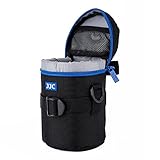 JJC Deluxe Objektiv Tasche mit 1 x Umhängeband, Wasserabweisend, Schwarz, passt...