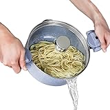 Nudeltopf 24 cm Spaghettitopf 4L Mehrzweck-Nudeltopf aus Aluminium,...