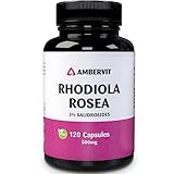 Rhodiola Rosea - Rosenwurz Kapseln Hochdosiert 500mg mit 3% Salidroside - 120...