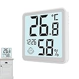 LINGJIONG Innenthermometer, Innenthermometer, Hygrometer, Digital, mit Komfortanzeige und...